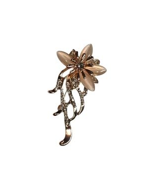 Floral Vine Gold-Tone Brooch